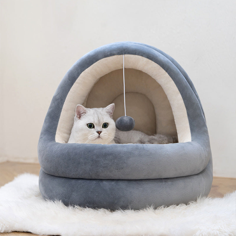 Soft Plush Pet Bed for Cats and Small Dogs