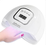 Lâmpada de Unhas de 80W e Conjunto de Verniz Gel, Kit Secador de Unhas UV LED