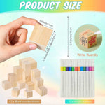 Acrylic Marker Set with 30 Wood Blocks