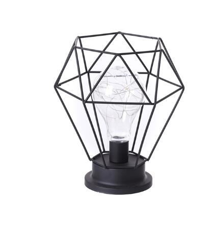 Candeeiro de Mesa Minimalista em Ferro Oco