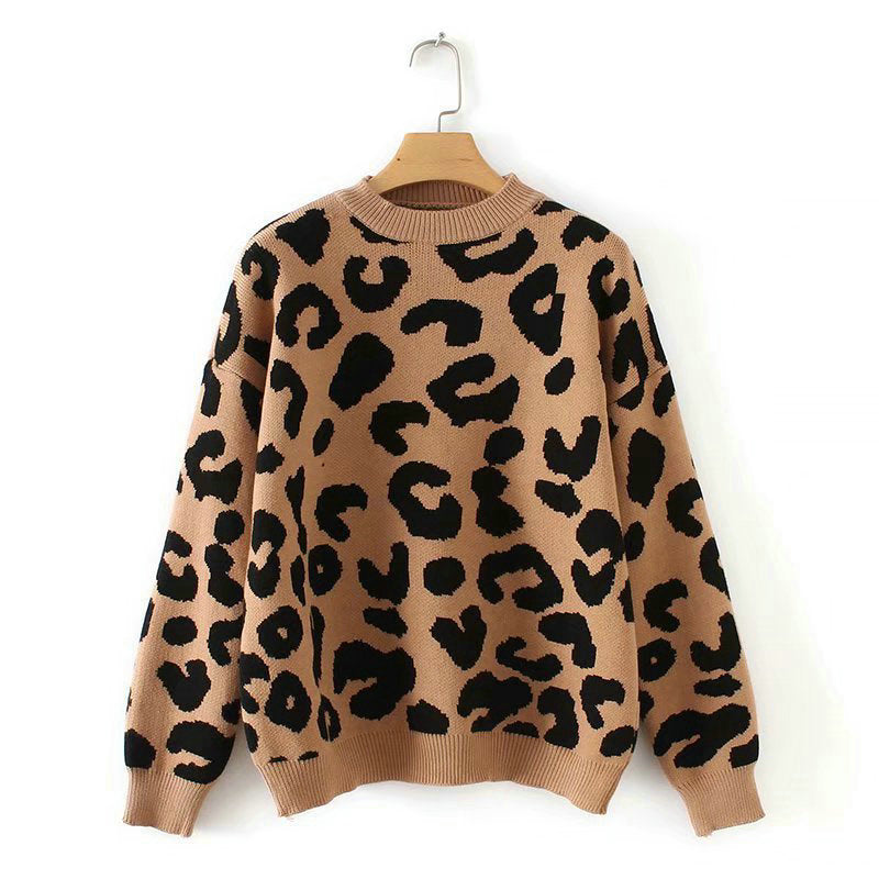 Dames trui met luipaardprint