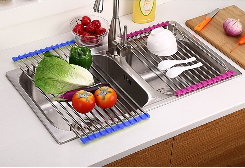 Foldable Over-Sink Dish Drying Rack