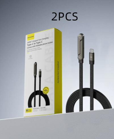 Câble de charge rapide avec support de téléphone pliable