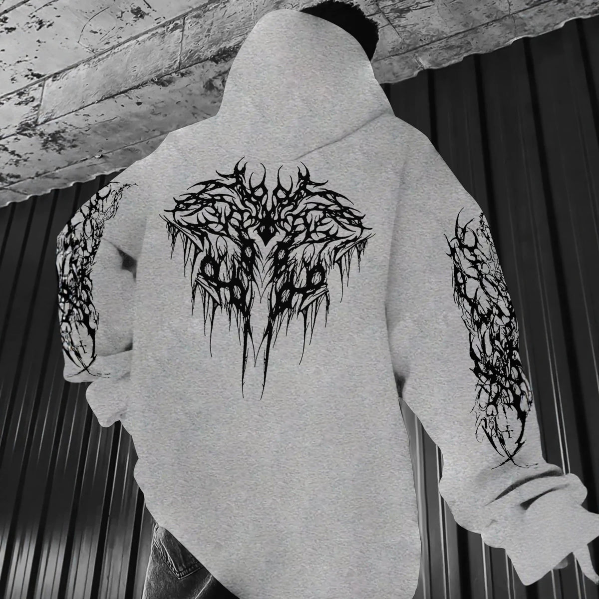 Sweatshirt com Capuz e Corte Largo para Homem