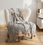 Nordic Knitted Chenille Blanket