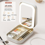 LED Lighted Makeup Mirror with Storage Box