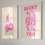 Retro poker canvas poster
