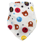 Waterdichte driehoekige baby-slabbetjes van katoen met cartoonprint, bandana-slabbetjes voor kwijlen, pasgeborene