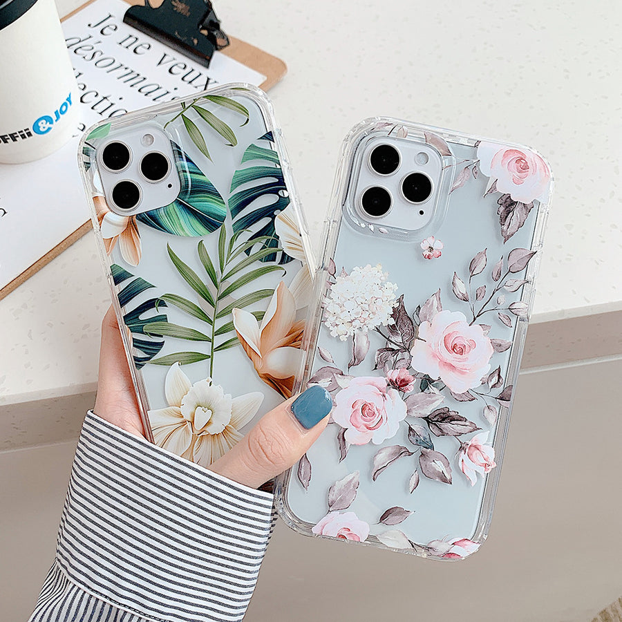 Watercolor Floral Clear iPhone Case