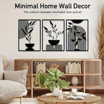 Decorazione da parete in metallo astratta minimalista