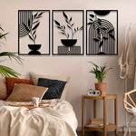 Decorazione da parete in metallo astratta minimalista