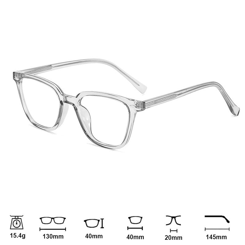 Modische transparente Kristallbrille für Damen