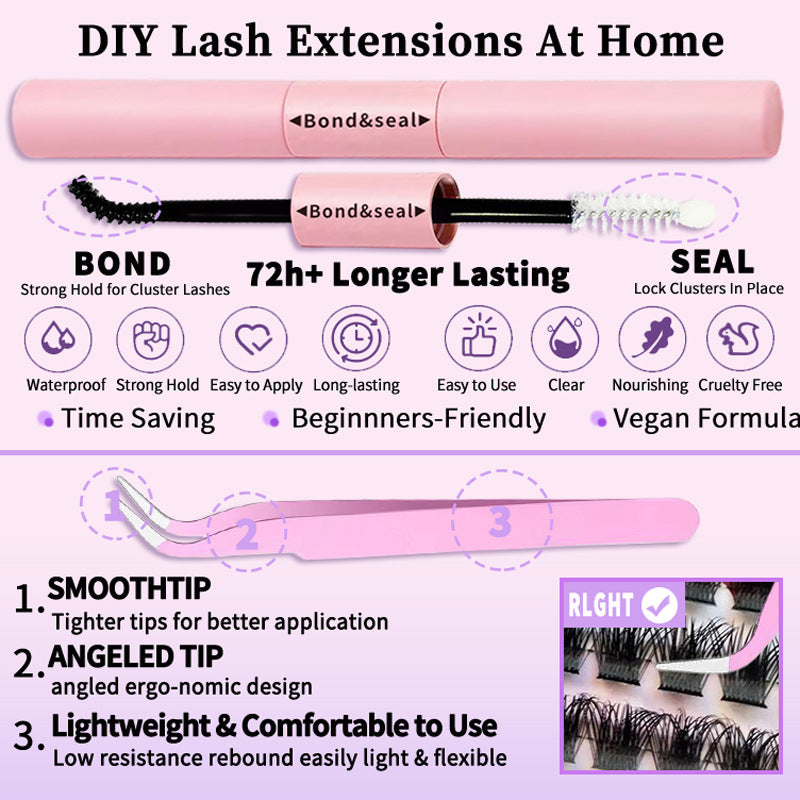 Lash Cluster Kit, 640 stuks, 9-16mm D-krul