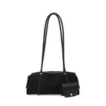 Bolso de hombro tipo pillow de gamuza para mujer