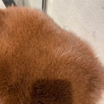 Giacca corta in pelliccia sintetica di volpe, cappotto soffice