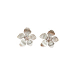 Pendientes de perlas con forma de flor y corazón de circonita con incrustaciones de diamantes, estilo coreano fresco y dulce, de moda