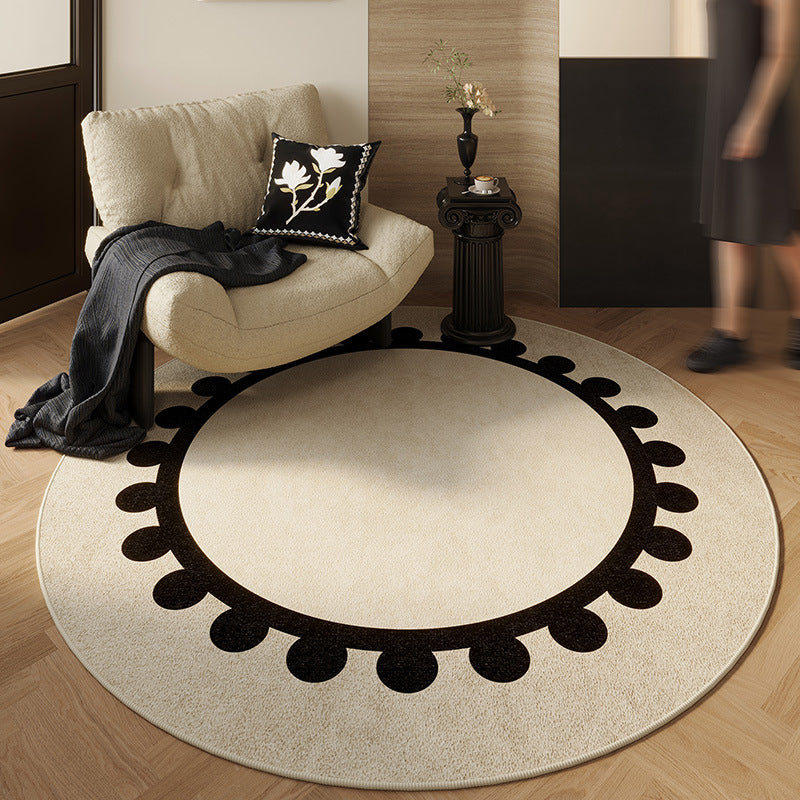 Tappeto rotondo in stile vintage francese