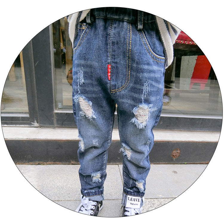 Boys Ripped Casual Jeans