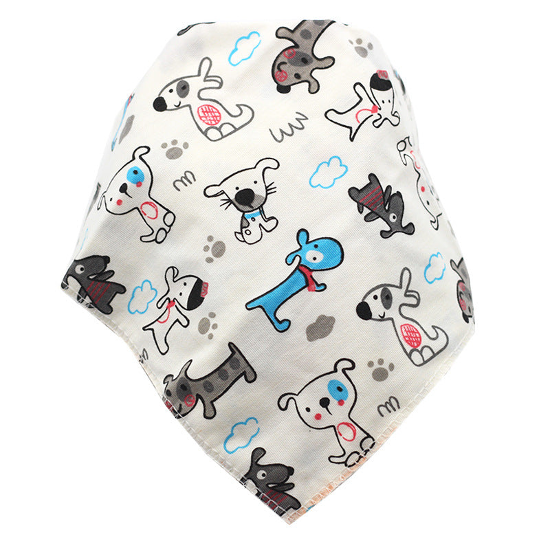 Waterdichte driehoekige baby-slabbetjes van katoen met cartoonprint, bandana-slabbetjes voor kwijlen, pasgeborene