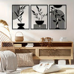 Decorazione da parete in metallo astratta minimalista