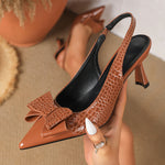 Women's Color-Block Bow Stiletto Heels