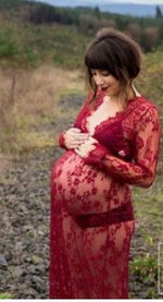 Sexy Perspective Lace Dress, Pregnant Women's Skirts, Pregnant Women, Photographing, Mater