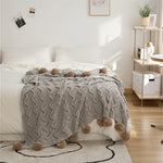 Nordic Knitted Chenille Blanket