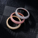 Joseph Jewelry Three-sided Zirconium Shiny Diamond Ring Fashion Personalized Hip Hop Ring