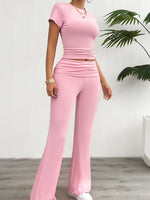 Damen-Set aus kurzärmeligem Oberteil und Hose