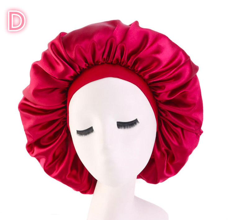 Gorro de dormir de satén de seda con estampado