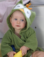 Baby Hooded Cotton Bathrobe, Cute Animal Design