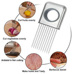 Stainless Steel Onion and Vegetable Holder Slicer
