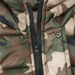 Kinder camouflage winterjas, gewatteerde jas met capuchon