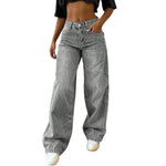 2026 Summer New Drapey Casual Straight Loose High-waisted Wide-leg Women's Jeans