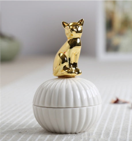 Pot décoratif avec figurine d'animal
