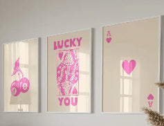 Retro poker canvas poster