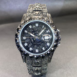 Vollbesetzte Hip-Hop-Quarzuhr für Herren