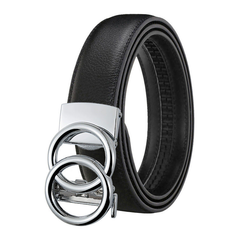 Unisex Automatic Genuine Leather Belt