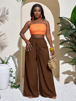 Women's High-Waisted Wide-Leg Trousers