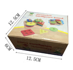 Puzzle a incastro con forme geometriche in legno