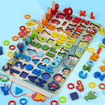 Rompecabezas 3D de números y letras para niños, juguete educativo geométrico digital de colores para bebés