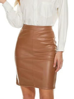 High-Waisted Faux Leather Mini Skirt