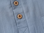 T-shirt a maniche corte con scollo a V da bambino, in cotone