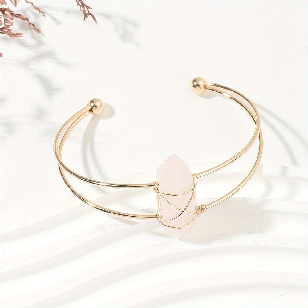 Natural Crystal Bracelet Hexagonal Column Bracelet