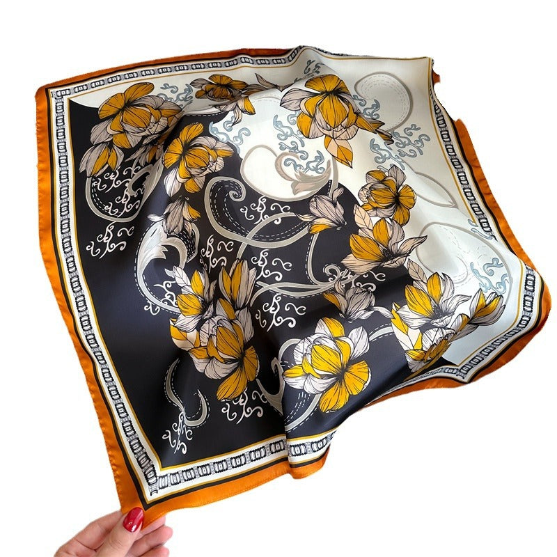 Foulard quadrato stampato con protezione solare