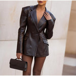 Taillierte Damen-Lederjacke
