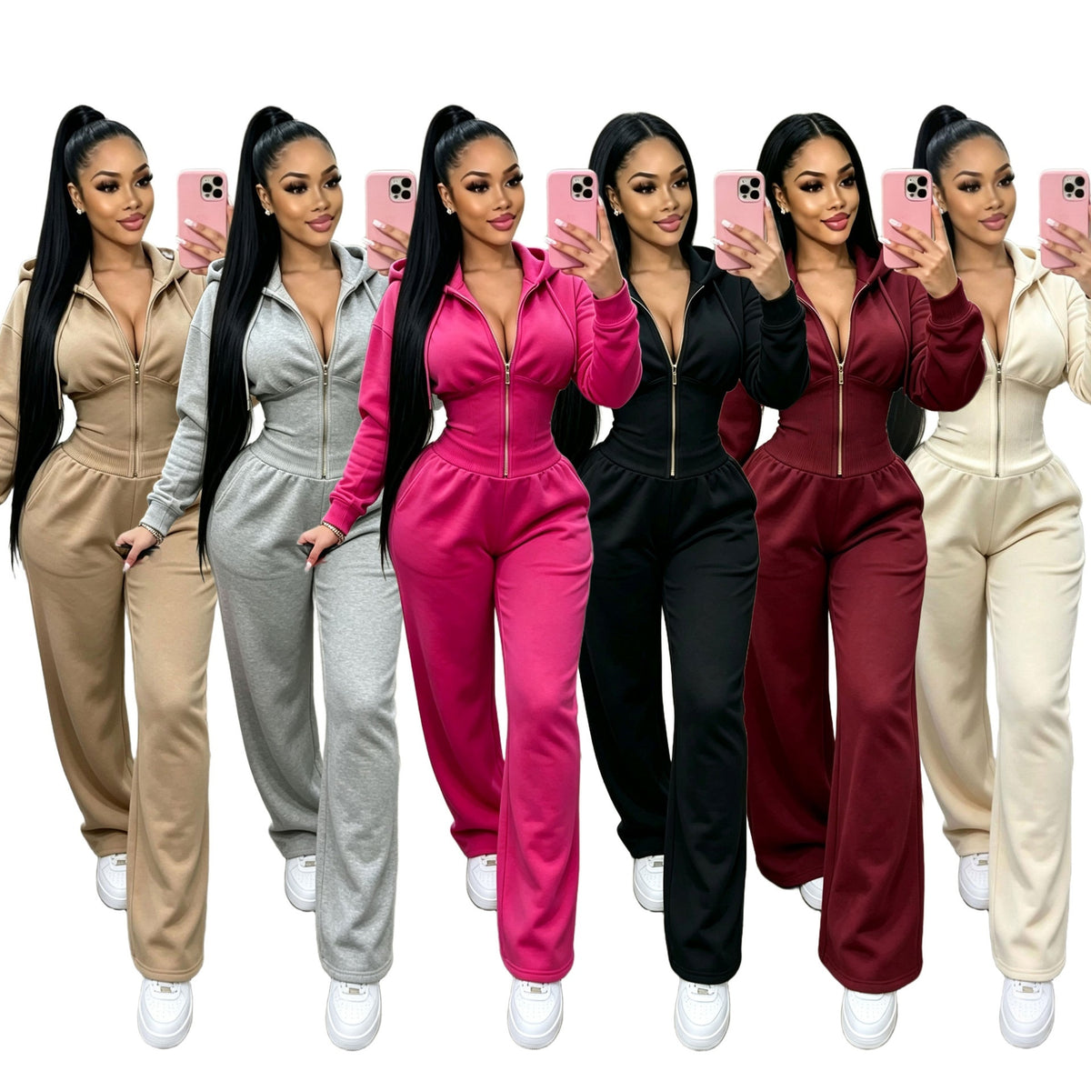 Sexy taillierter Kapuzenpullover im Einteiler-Stil für heiße Girls