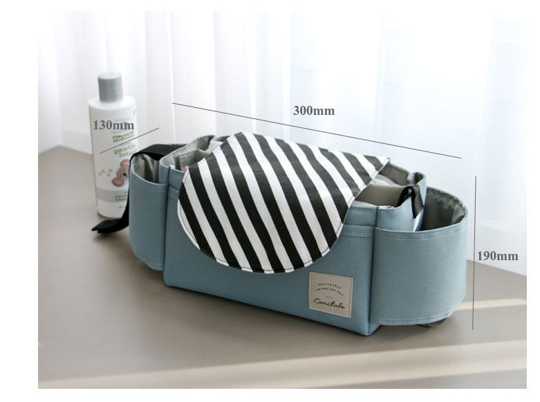 Organizador multifuncional para cochecito de bebé, bolsa de maternidad para pañales, accesorios para cochecito con portavasos