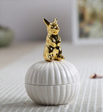 Pot décoratif avec figurine d'animal
