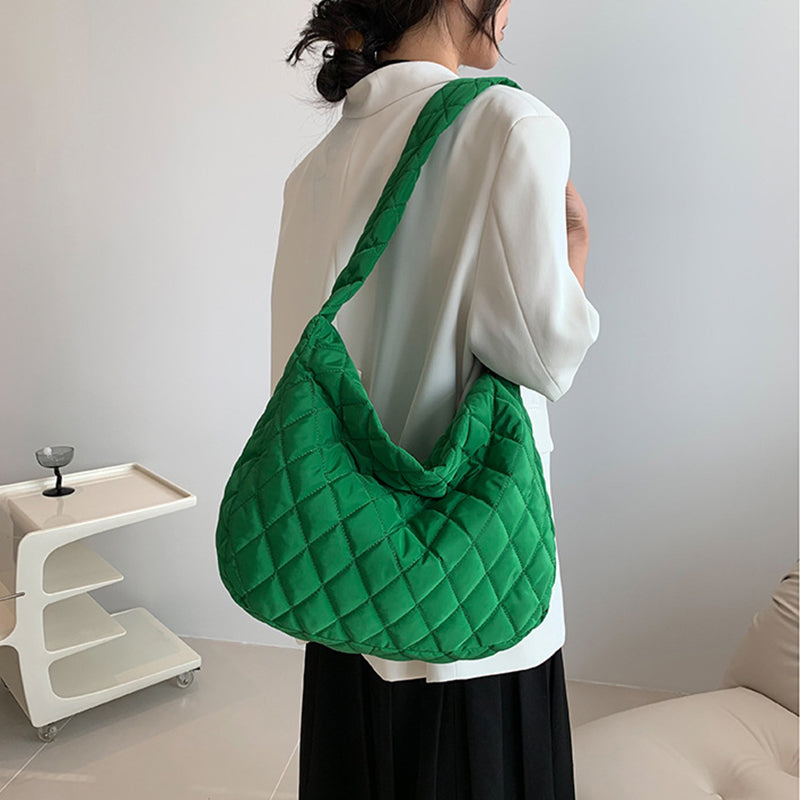 Winter Personalized Bags for Women Crossbody Bag with Rhombus Stitching Design Commuting C